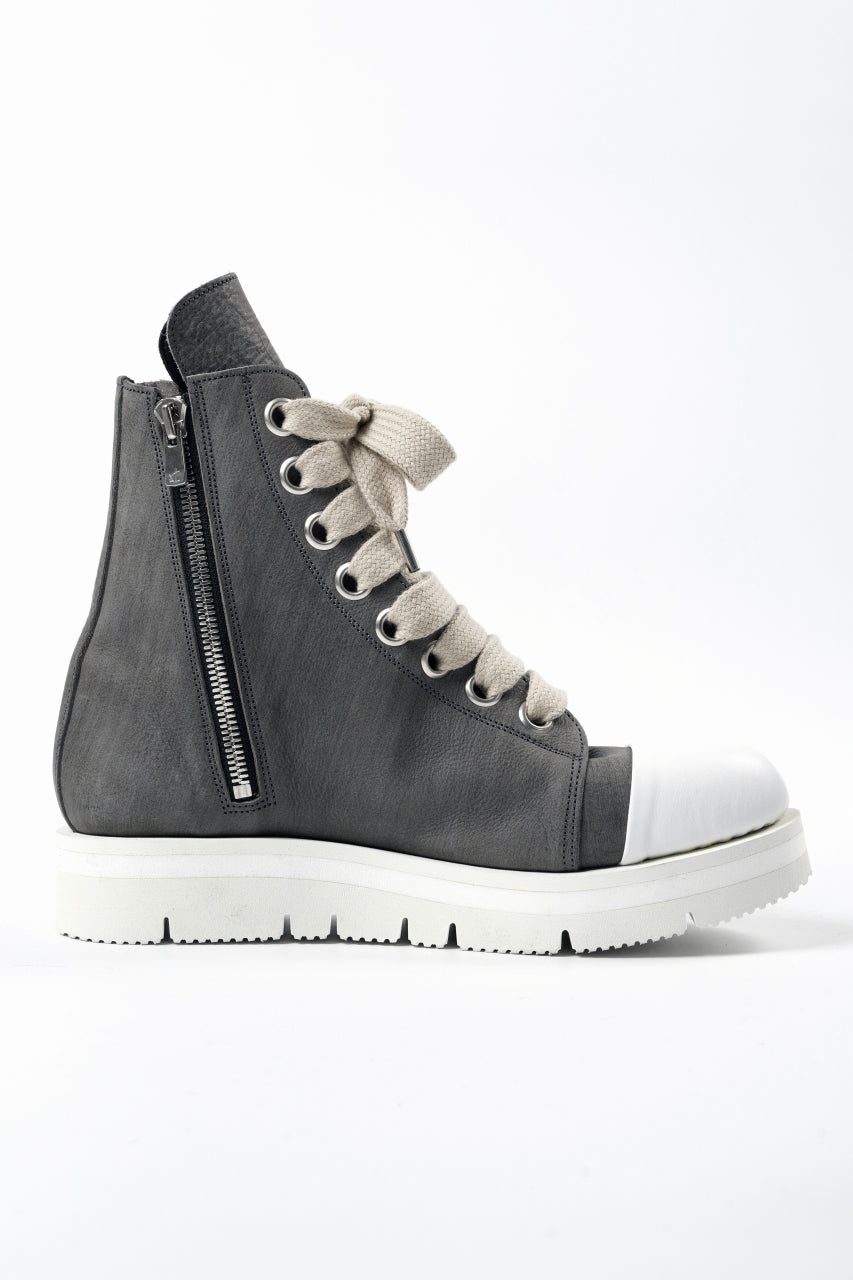 A.F ARTEFACT x Portaille THICK SNEAKER BOOTS / FILED STEER (GREY×WHITE)