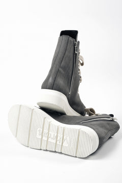 画像をギャラリービューアに読み込む, A.F ARTEFACT x Portaille THICK SNEAKER BOOTS / FILED STEER (GREY×WHITE)