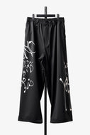Y-3 Yohji Yamamoto CHITO GRAPHIC WIDE WOOL PANTS (BLACK)