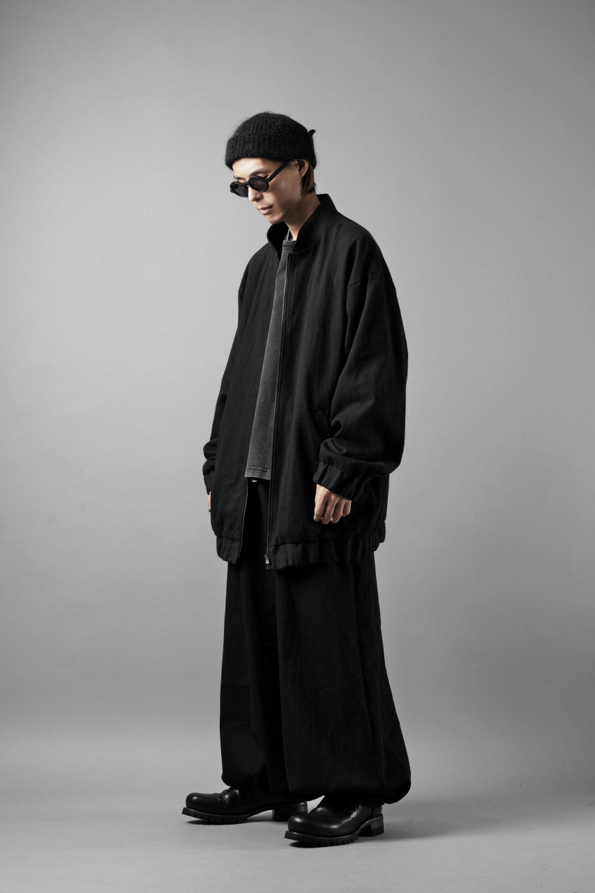 kujaku oversized zip-up blouson / J-811 (black)