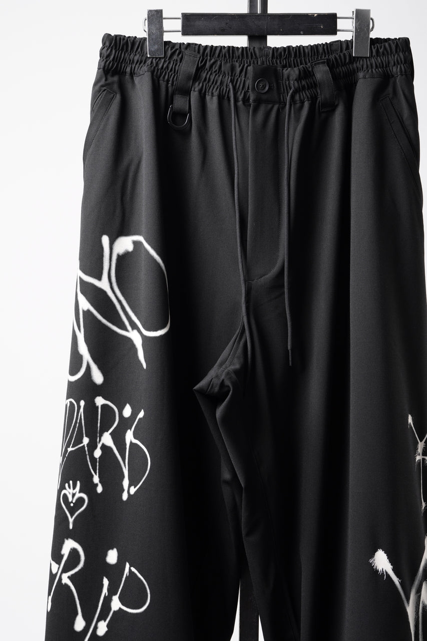 画像をギャラリービューアに読み込む, Y-3 Yohji Yamamoto CHITO GRAPHIC WIDE WOOL PANTS (BLACK)