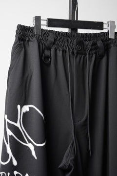 画像をギャラリービューアに読み込む, Y-3 Yohji Yamamoto CHITO GRAPHIC WIDE WOOL PANTS (BLACK)