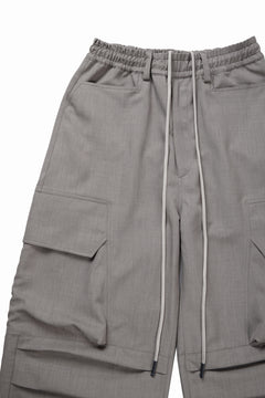 Load image into Gallery viewer, A.F ARTEFACT CARGO WIDE PANTS / PLAIN WEAVE (GREY)