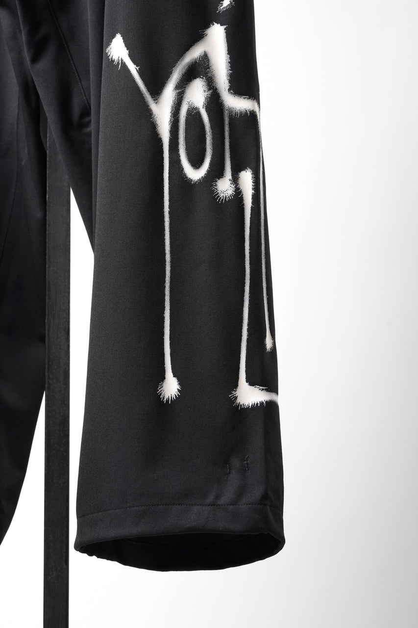 画像をギャラリービューアに読み込む, Y-3 Yohji Yamamoto CHITO GRAPHIC WIDE WOOL PANTS (BLACK)