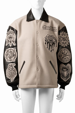 beauty : beast HEAVY MELTON COACH JACKET (BEIGE)