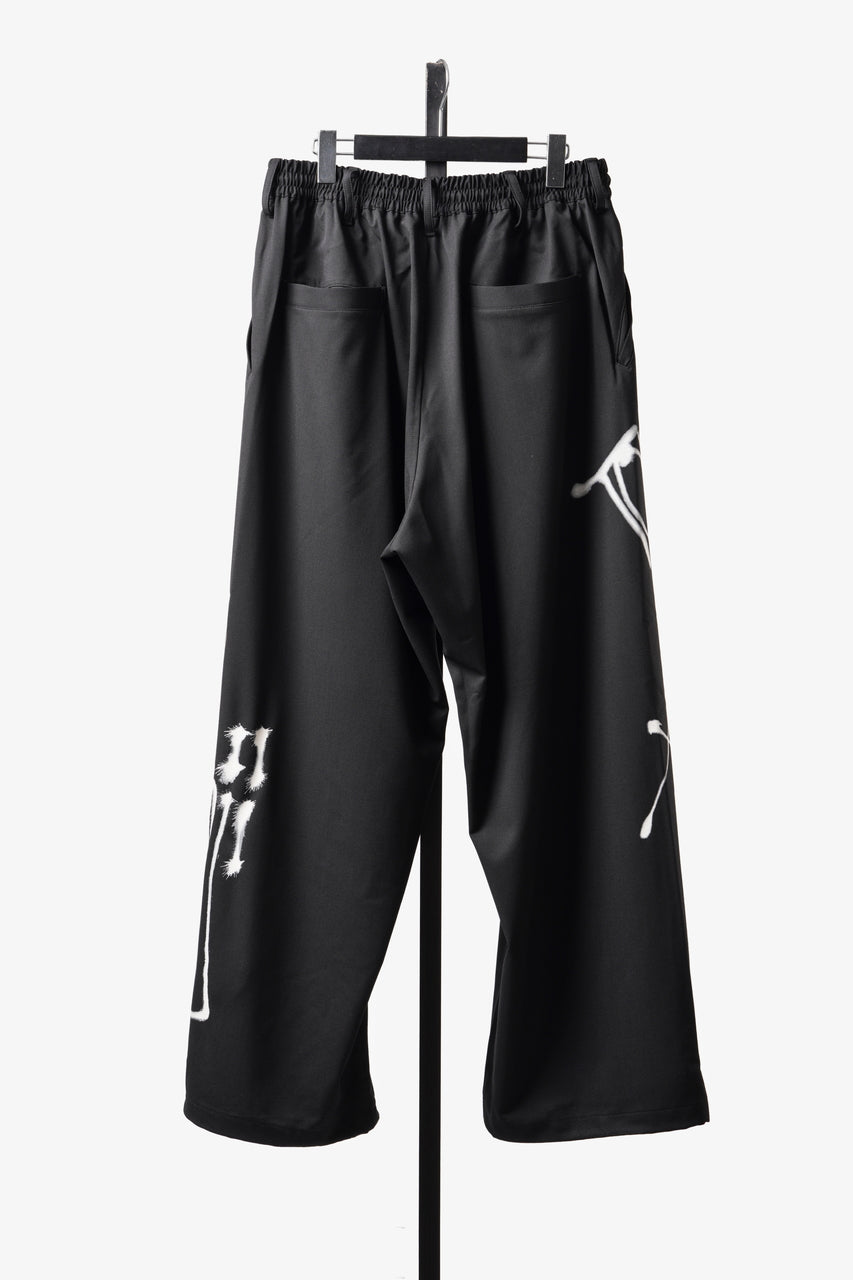 画像をギャラリービューアに読み込む, Y-3 Yohji Yamamoto CHITO GRAPHIC WIDE WOOL PANTS (BLACK)