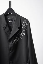 Load image into Gallery viewer, Y-3 Yohji Yamamoto CHITO CITY GRAPHIC WOOL BLAZER (BLACK)