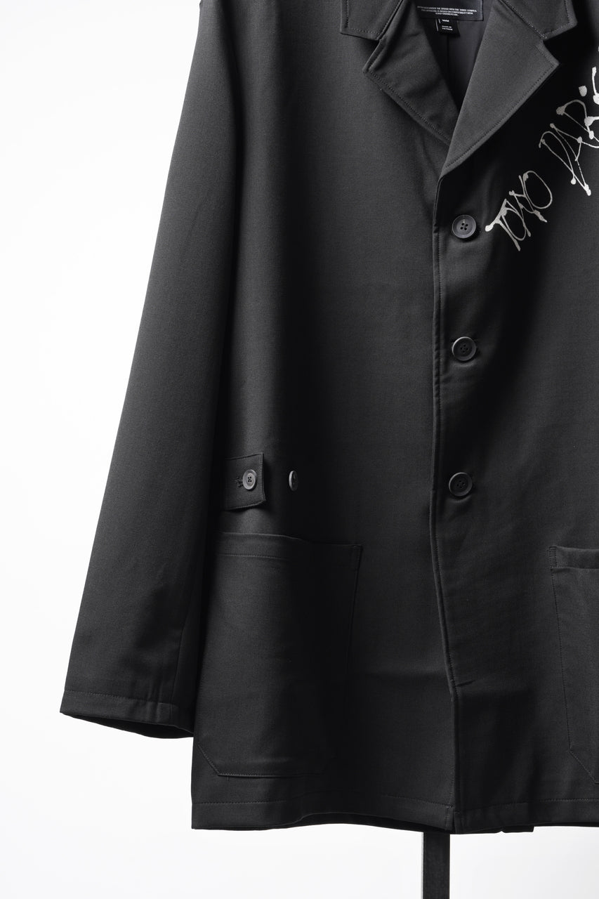 Load image into Gallery viewer, Y-3 Yohji Yamamoto CHITO CITY GRAPHIC WOOL BLAZER (BLACK)