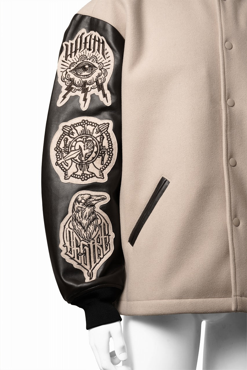 beauty : beast HEAVY MELTON COACH JACKET (BEIGE)