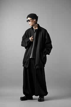 画像をギャラリービューアに読み込む, kujaku oversized zip-up blouson / J-811 (black)