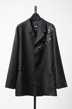 Load image into Gallery viewer, Y-3 Yohji Yamamoto CHITO CITY GRAPHIC WOOL BLAZER (BLACK)