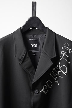 Load image into Gallery viewer, Y-3 Yohji Yamamoto CHITO CITY GRAPHIC WOOL BLAZER (BLACK)