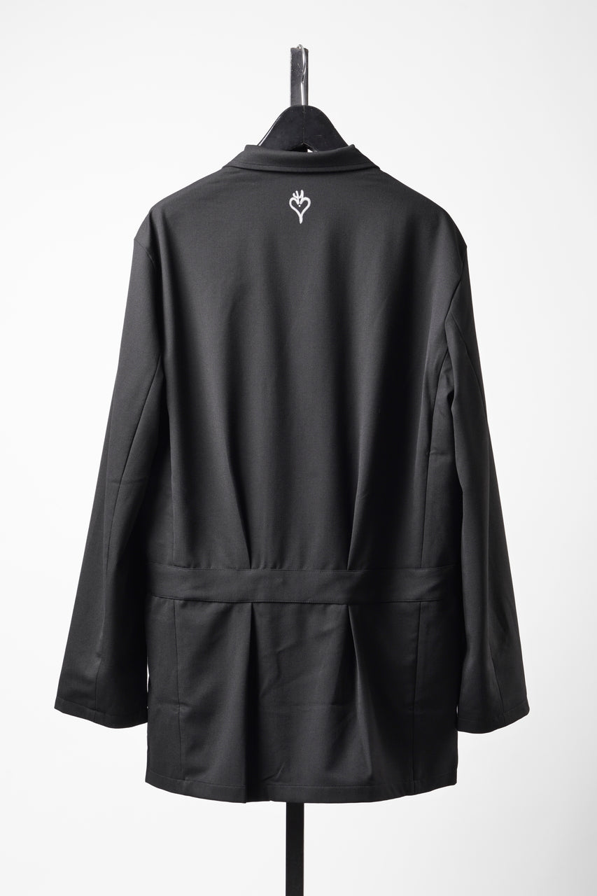 Load image into Gallery viewer, Y-3 Yohji Yamamoto CHITO CITY GRAPHIC WOOL BLAZER (BLACK)