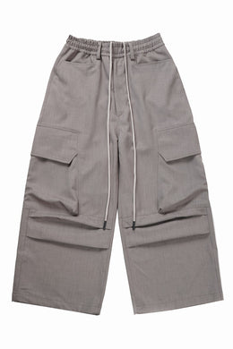 A.F ARTEFACT CARGO WIDE PANTS / PLAIN WEAVE (GREY)