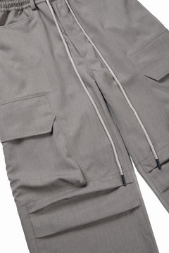 Load image into Gallery viewer, A.F ARTEFACT CARGO WIDE PANTS / PLAIN WEAVE (GREY)