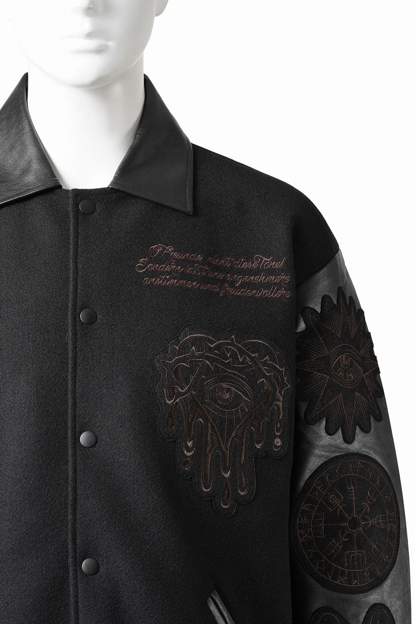 beauty : beast HEAVY MELTON COACH JACKET (BLACK)