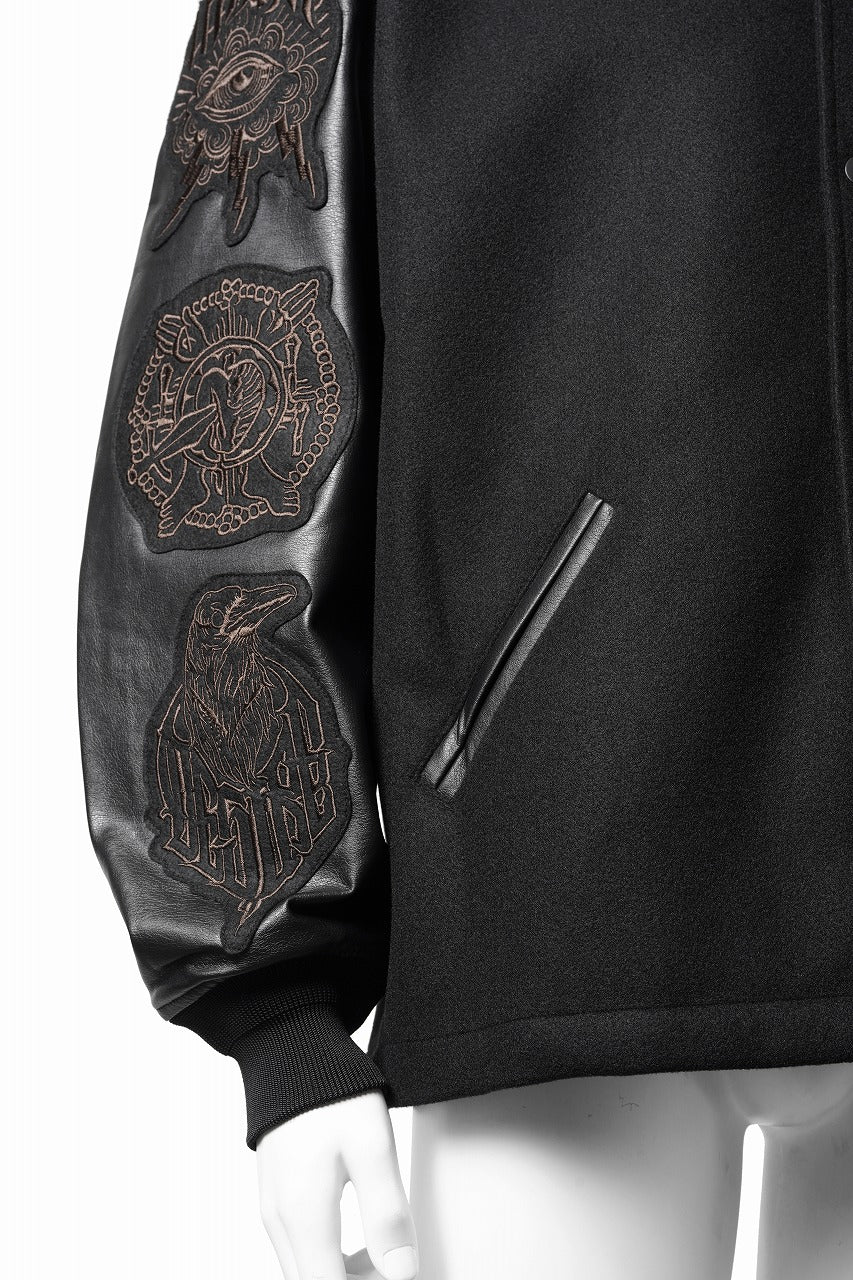beauty : beast HEAVY MELTON COACH JACKET (BLACK)