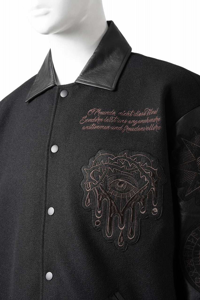 beauty : beast HEAVY MELTON COACH JACKET (BLACK)