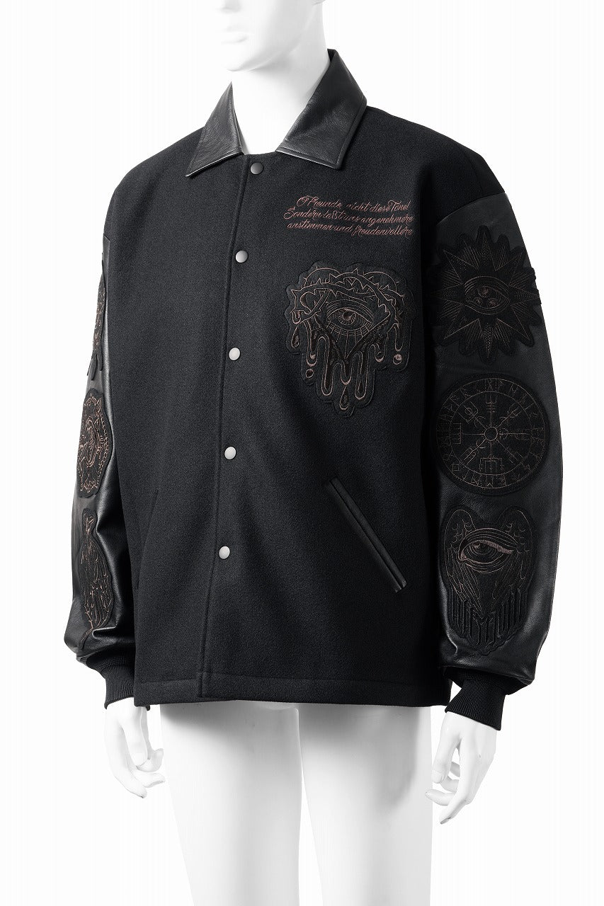 beauty : beast HEAVY MELTON COACH JACKET (BLACK)
