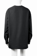 画像をギャラリービューアに読み込む, A.F ARTEFACT COLLARLESS SHIRT TOPS / PLAIN WEAVE (BLACK)