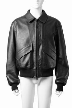 Load image into Gallery viewer, Y-3 Yohji Yamamoto LEATHER BOMBER JACKET (BLACK)