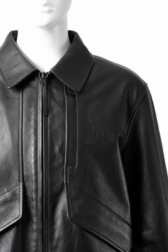 Load image into Gallery viewer, Y-3 Yohji Yamamoto LEATHER BOMBER JACKET (BLACK)