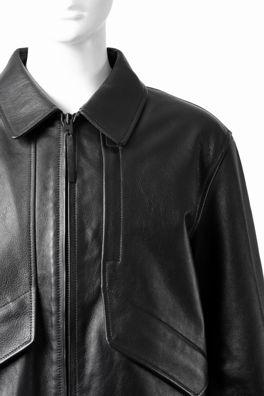 Load image into Gallery viewer, Y-3 Yohji Yamamoto LEATHER BOMBER JACKET (BLACK)