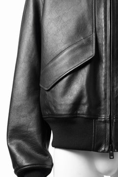Load image into Gallery viewer, Y-3 Yohji Yamamoto LEATHER BOMBER JACKET (BLACK)