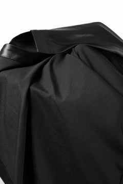 画像をギャラリービューアに読み込む, A.F ARTEFACT COLLARLESS SHIRT TOPS / SOFT SATIN (BLACK)