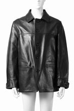 Load image into Gallery viewer, Y&#39;s for men x MASSES LEATHER CAR COAT / MA HORSE LEATHER (BLACK)