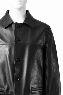 Load image into Gallery viewer, Y&#39;s for men x MASSES LEATHER CAR COAT / MA HORSE LEATHER (BLACK)