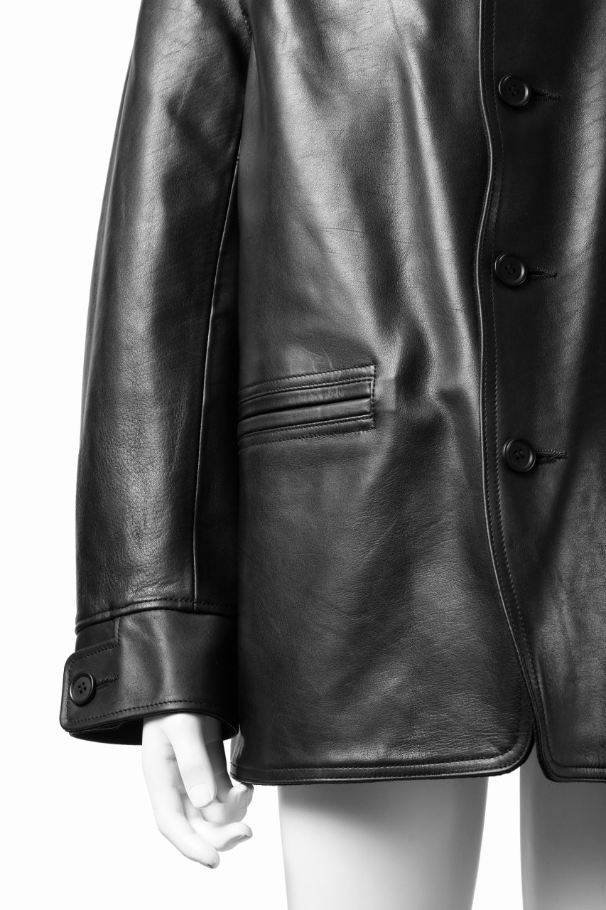 Load image into Gallery viewer, Y&#39;s for men x MASSES LEATHER CAR COAT / MA HORSE LEATHER (BLACK)