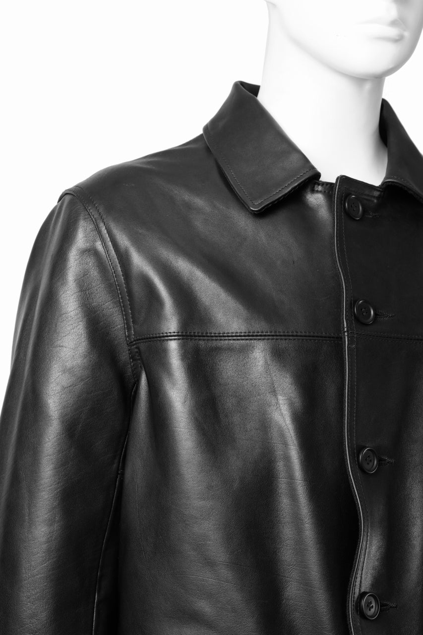 Load image into Gallery viewer, Y&#39;s for men x MASSES LEATHER CAR COAT / MA HORSE LEATHER (BLACK)