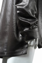 画像をギャラリービューアに読み込む, A.F ARTEFACT COLLARLESS SHIRT TOPS / SOFT SATIN (DARK GREY)