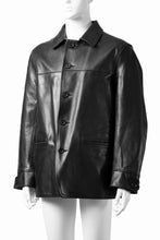 Load image into Gallery viewer, Y&#39;s for men x MASSES LEATHER CAR COAT / MA HORSE LEATHER (BLACK)