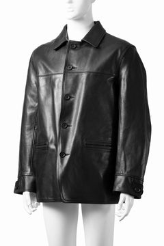 Load image into Gallery viewer, Y&#39;s for men x MASSES LEATHER CAR COAT / MA HORSE LEATHER (BLACK)
