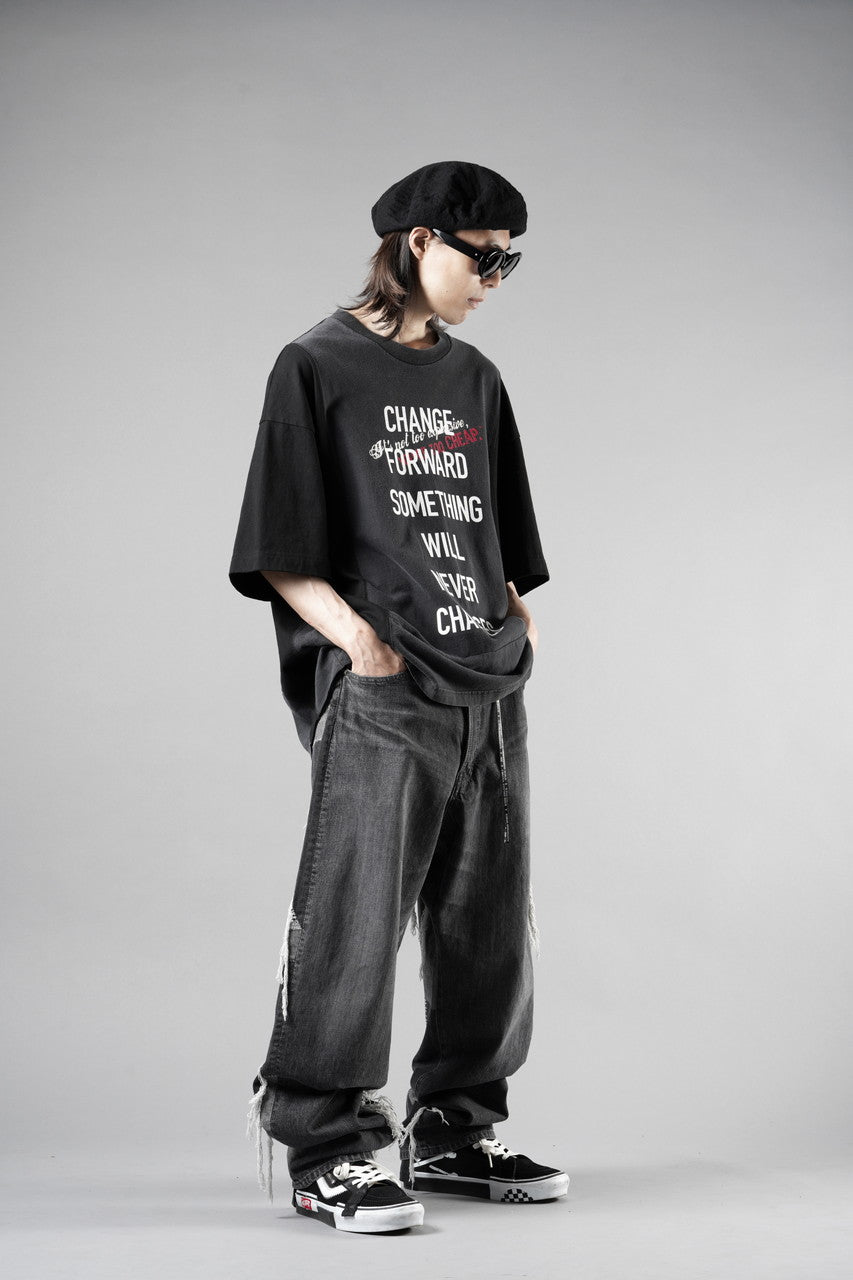 Load image into Gallery viewer, CHANGES exclusive VINTAGE REMAKE SHORT SLEEVE TEE (BLACK #A)