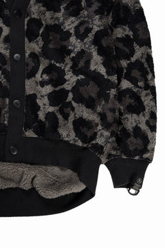 画像をギャラリービューアに読み込む, beauty : beast LARGE LEOPARD FLEECE CARDIGAN (DARK LEOPARD)