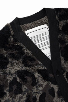 画像をギャラリービューアに読み込む, beauty : beast LARGE LEOPARD FLEECE CARDIGAN (DARK LEOPARD)