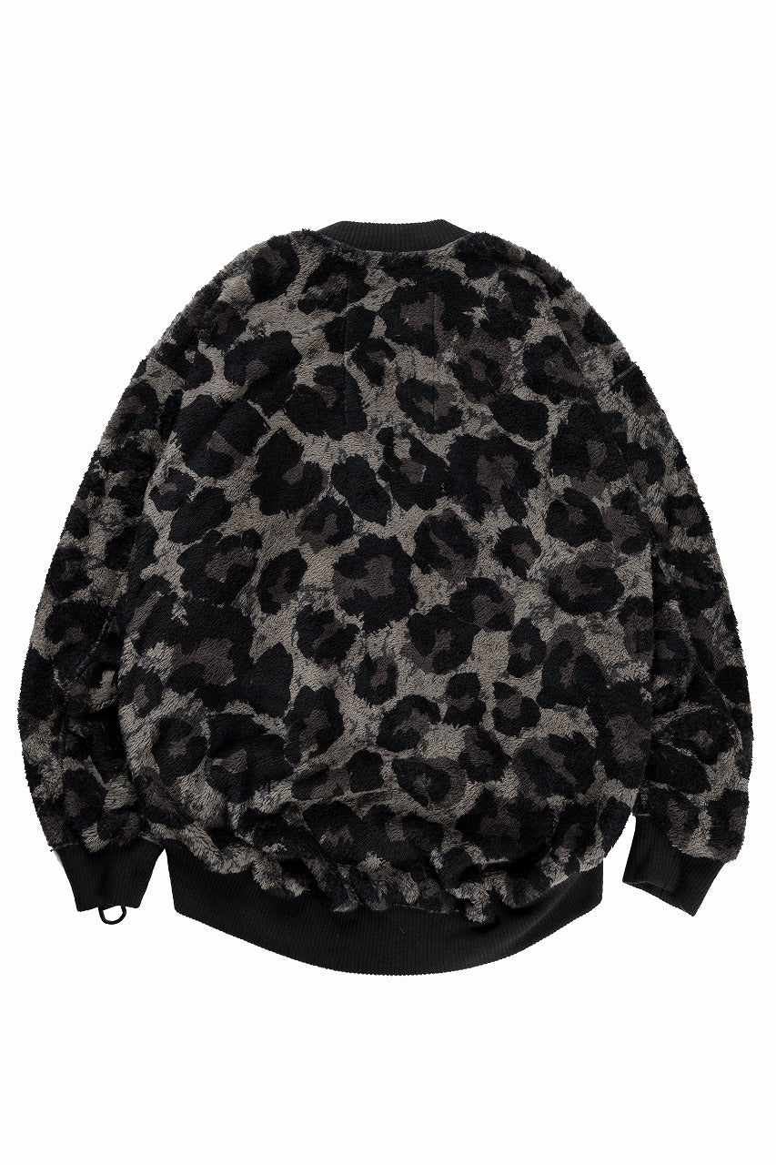 画像をギャラリービューアに読み込む, beauty : beast LARGE LEOPARD FLEECE CARDIGAN (DARK LEOPARD)