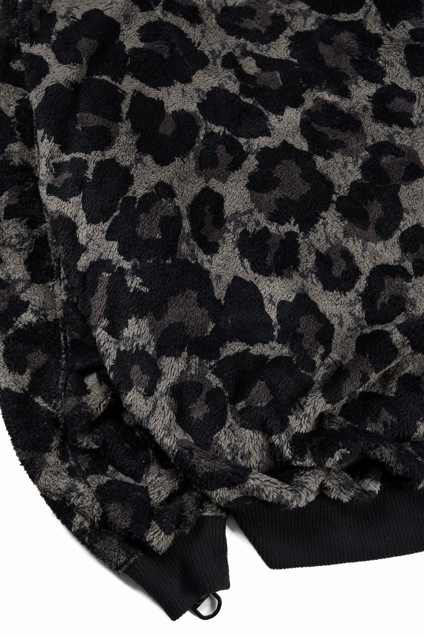 画像をギャラリービューアに読み込む, beauty : beast LARGE LEOPARD FLEECE CARDIGAN (DARK LEOPARD)
