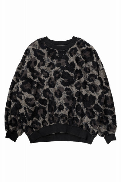 beauty : beast LARGE LEOPARD FLEECE PULLOVER (DARK LEOPARD)
