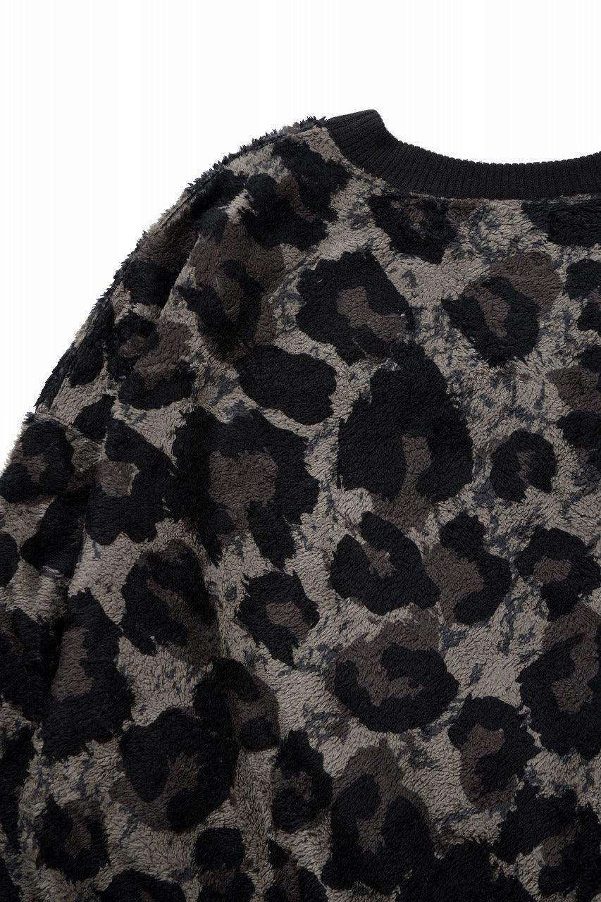 画像をギャラリービューアに読み込む, beauty : beast LARGE LEOPARD FLEECE PULLOVER (DARK LEOPARD)