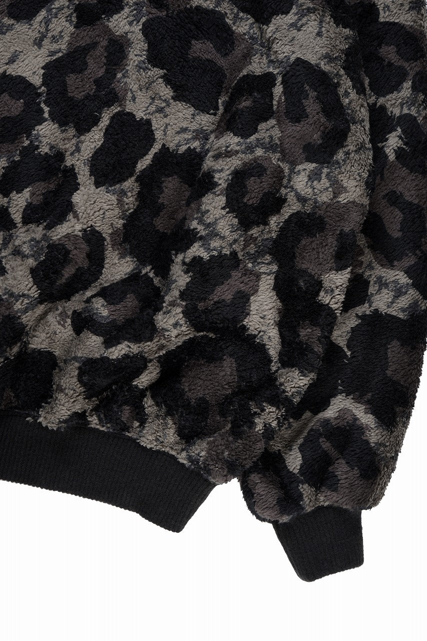 画像をギャラリービューアに読み込む, beauty : beast LARGE LEOPARD FLEECE PULLOVER (DARK LEOPARD)
