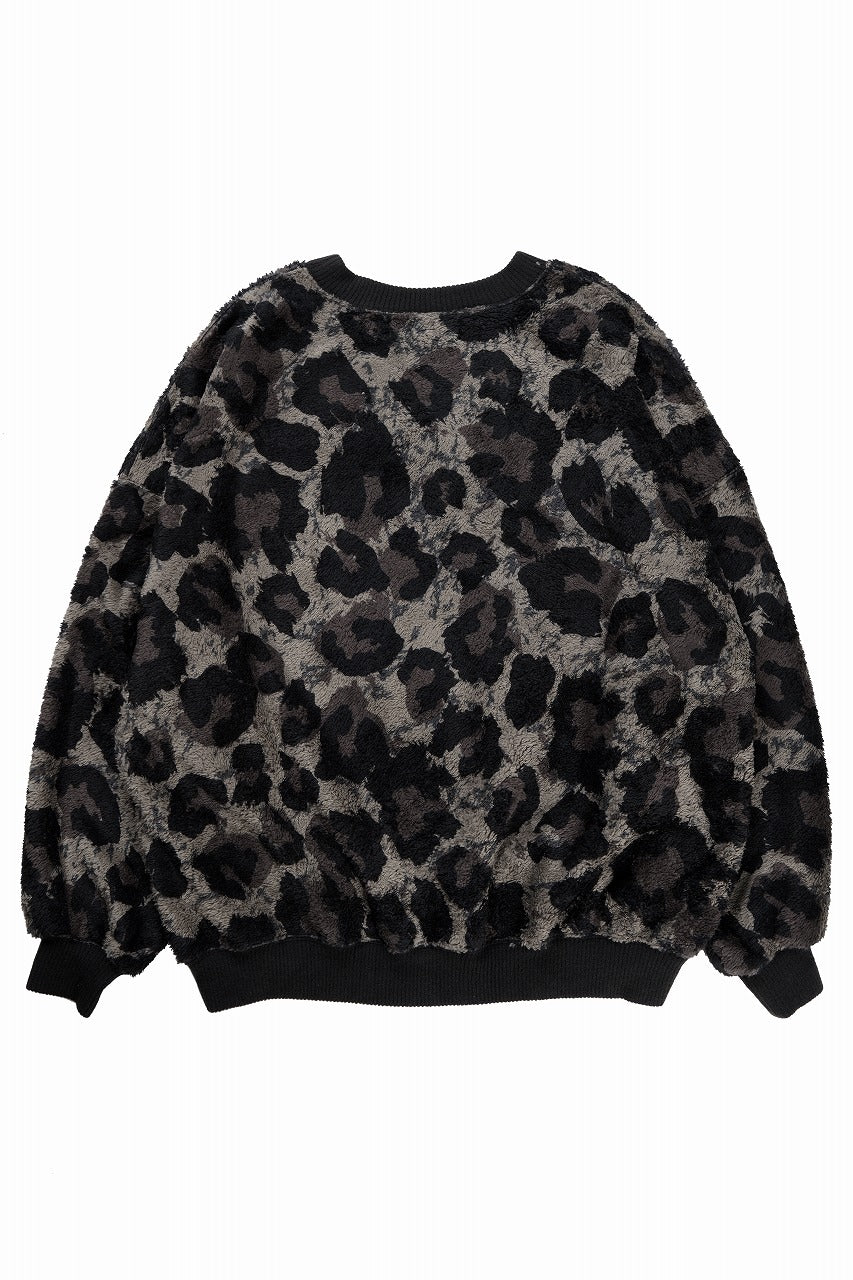 beauty : beast LARGE LEOPARD FLEECE PULLOVER (DARK LEOPARD)