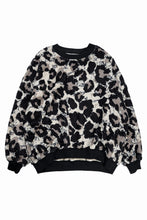 画像をギャラリービューアに読み込む, beauty : beast LARGE LEOPARD FLEECE PULLOVER (LIGHT LEOPARD)