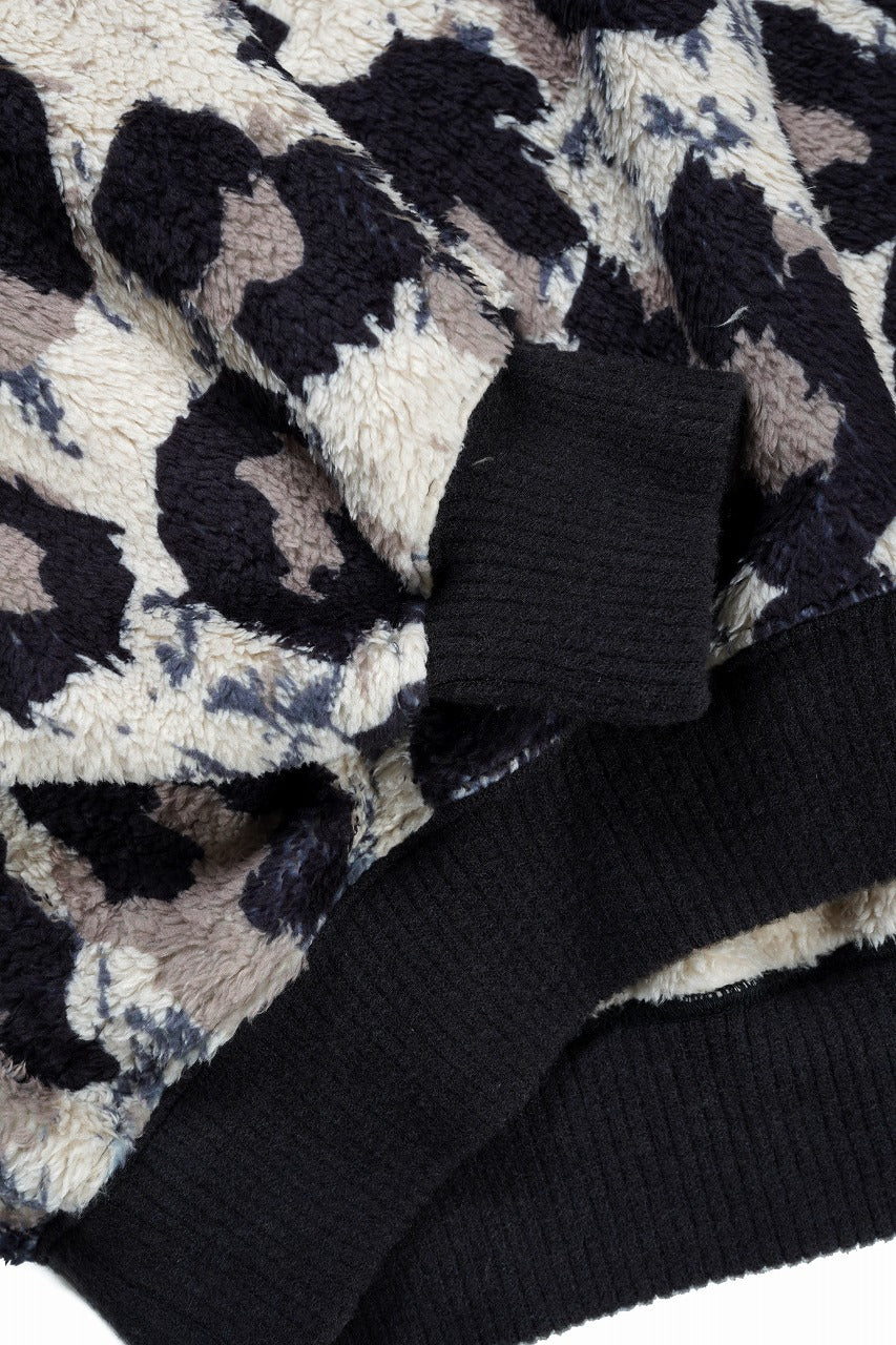 画像をギャラリービューアに読み込む, beauty : beast LARGE LEOPARD FLEECE PULLOVER (LIGHT LEOPARD)