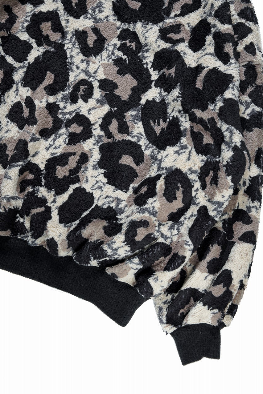 画像をギャラリービューアに読み込む, beauty : beast LARGE LEOPARD FLEECE PULLOVER (LIGHT LEOPARD)
