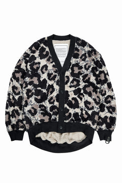画像をギャラリービューアに読み込む, beauty : beast LARGE LEOPARD FLEECE CARDIGAN (LIGHT LEOPARD)