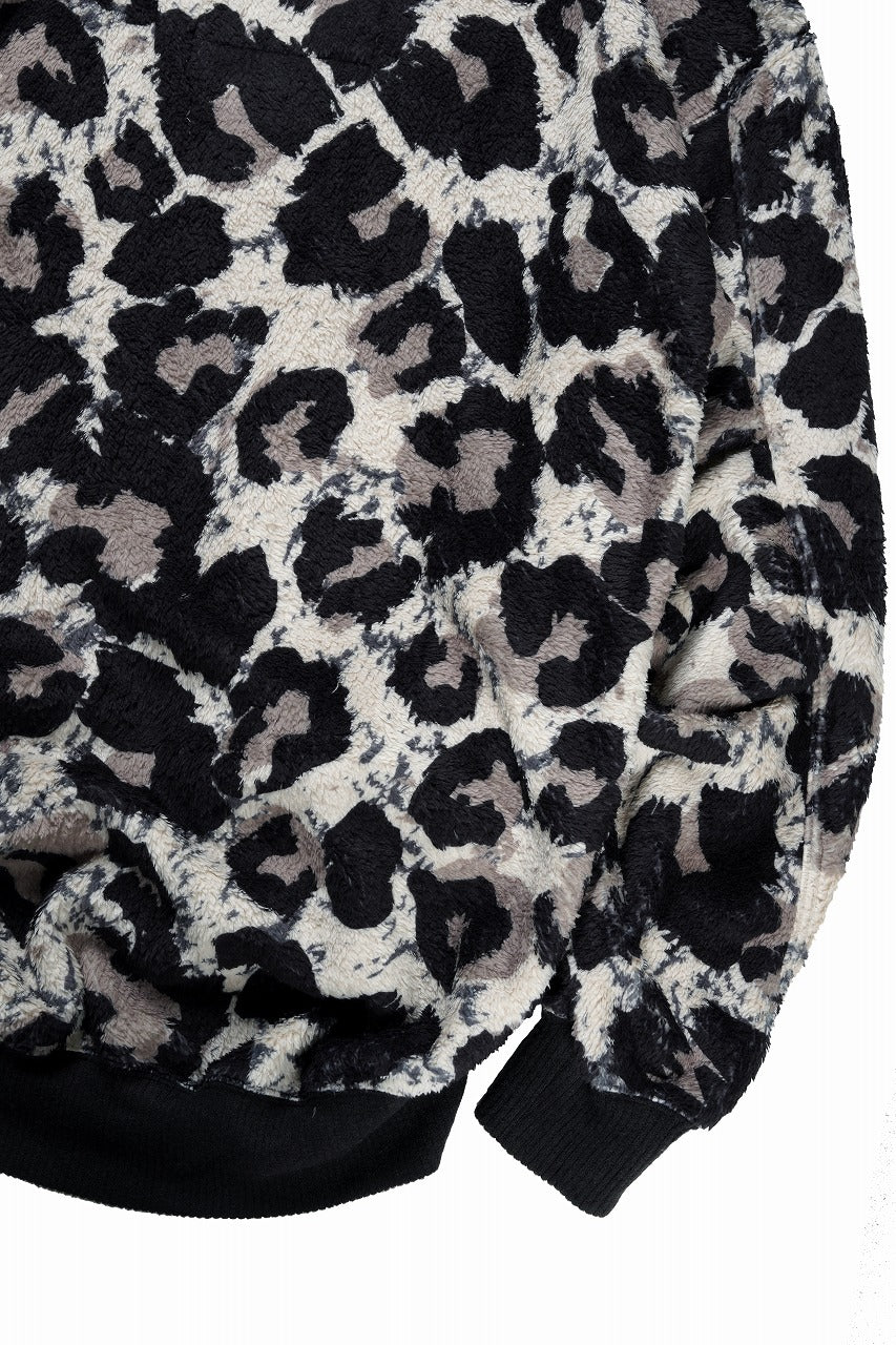 画像をギャラリービューアに読み込む, beauty : beast LARGE LEOPARD FLEECE CARDIGAN (LIGHT LEOPARD)